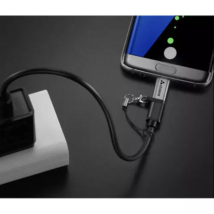 Adapter OTG Micro USB 2.0 til USB Type-C med Lanyard - Praktisk og Brugervenlig