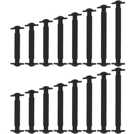 Elastiske Snørebånd uden Binding - 16 Stk. i Sort