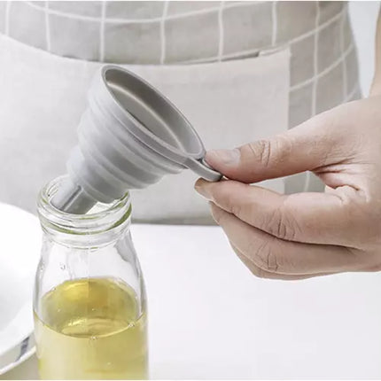 Universal Silikone Tragt - Sammenfoldelig og Praktisk til Hjemmet