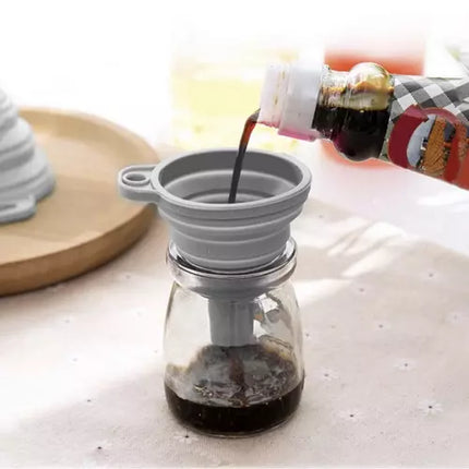 Universal Silikone Tragt - Sammenfoldelig og Praktisk til Hjemmet