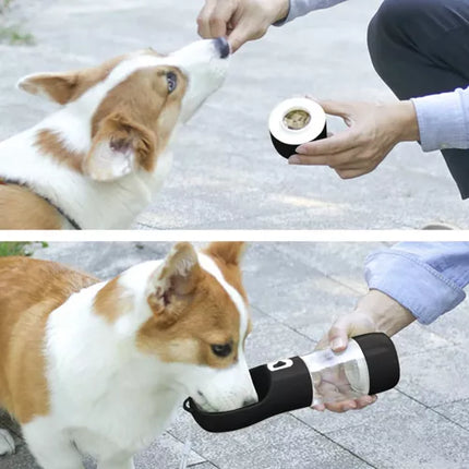 Praktisk Vandflaske med Skål til Hunde – Ideel til Gåture og Rejser