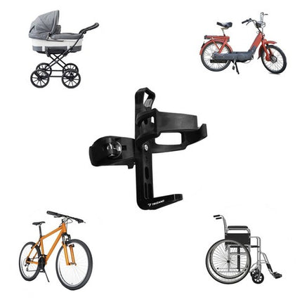 Praktisk Vandflaskeholder til Cykel, Klapvogn og Scooter – Nem Adgang til Drikkevarer