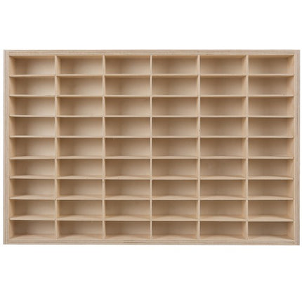 Træhylde til Legetøjsbiler – 54 Rum til Organisering