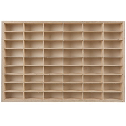 Træhylde til Legetøjsbiler – 54 Rum til Organisering