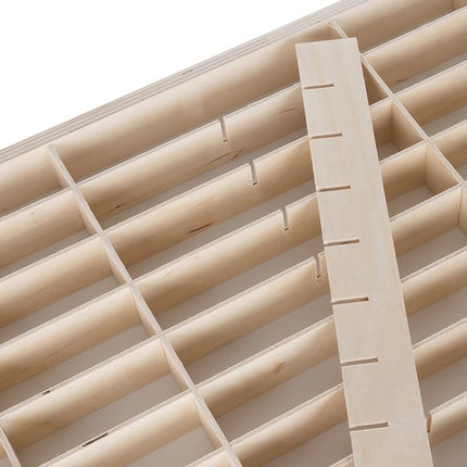 Træhylde til Legetøjsbiler – 54 Rum til Organisering