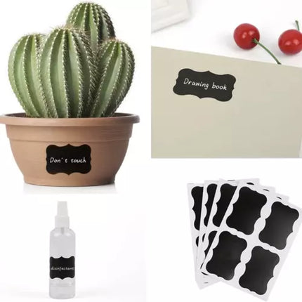 Selvklæbende Etiketter 24 stk. med Hvid Tusch – Perfekt til Organisering