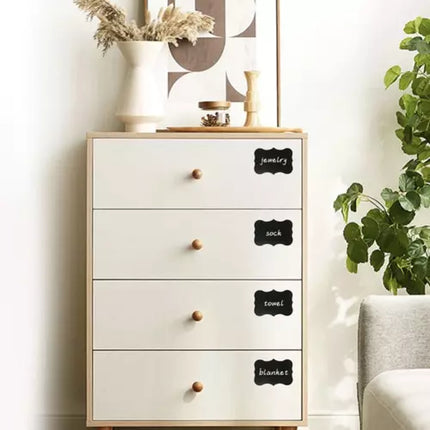 Selvklæbende Etiketter 24 stk. med Hvid Tusch – Perfekt til Organisering