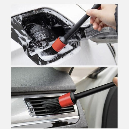 Rengøringssæt med 5 Detaljebørster og Mikrofiberklud – Effektiv Bilpleje