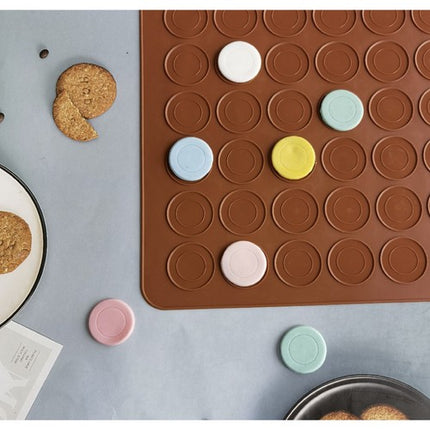 Silicone Bagemåtte til Macarons og Småkager – 48 Ringe i To Størrelser