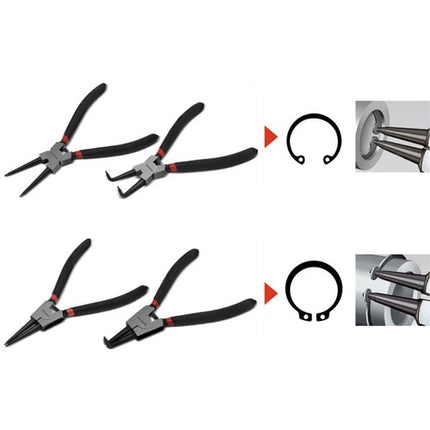 Ringværktøj Sæt - 4 Stk. Pincetter til Nem Montering og Fjernelse