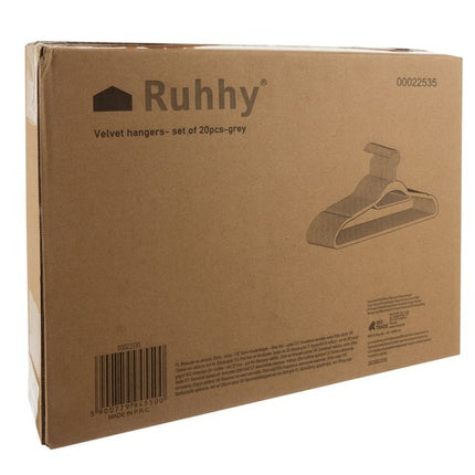Praktiske Tøjkroge - 20 Stk. Bløde Velour Hængere til Dit Klædeskab