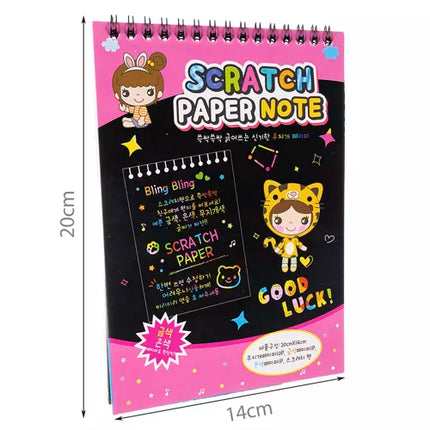 Scratch Notebook med Træ Stylus – Kreativ Underholdning til Børn