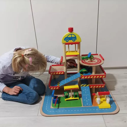 Træ Garage til Børn - Sjov og Sikker Parkering