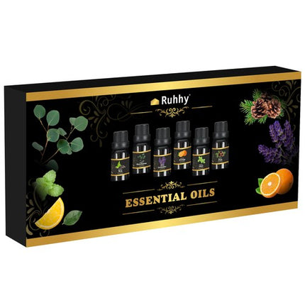 Essentielle Olier Sæt - 6 Forskellige Dufte i 10 ml Flasker