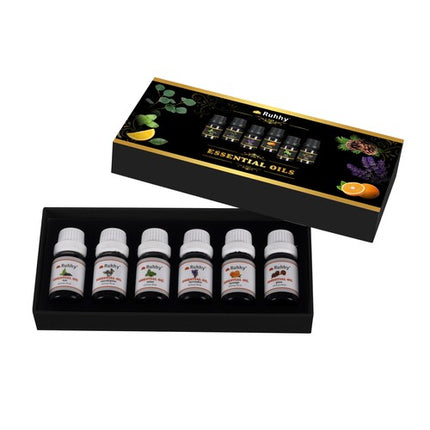 Essentielle Olier Sæt - 6 Forskellige Dufte i 10 ml Flasker