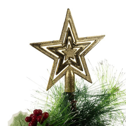 Kunstigt Juletræ 45 cm – Dekoreret og Klar til Brug