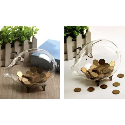 Transparent Glas Sparegris - Lær at Spare Penge