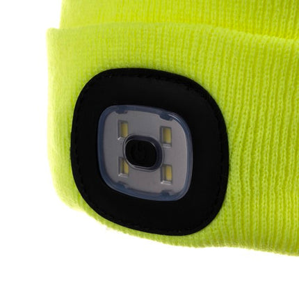 Dobbeltlag vinterhat med USB lommelygte – Komfortabel og praktisk