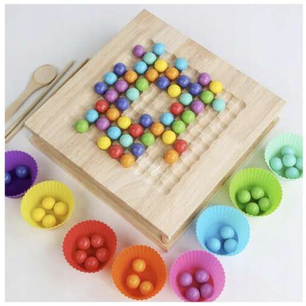 Træspil 2 i 1 - Gårdsplads og Kugleskydning til Børn