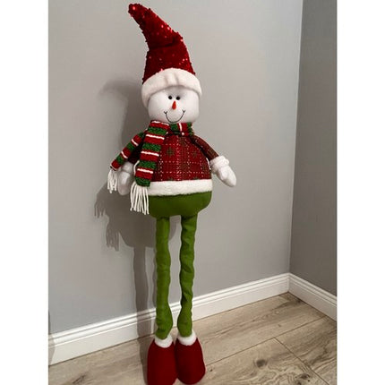 Telescopisk Julemand Figur - 60-95 cm - Perfekt til Jul