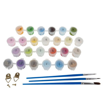 Maler med Tal Sæt - Malerier på Lærred med Træramme