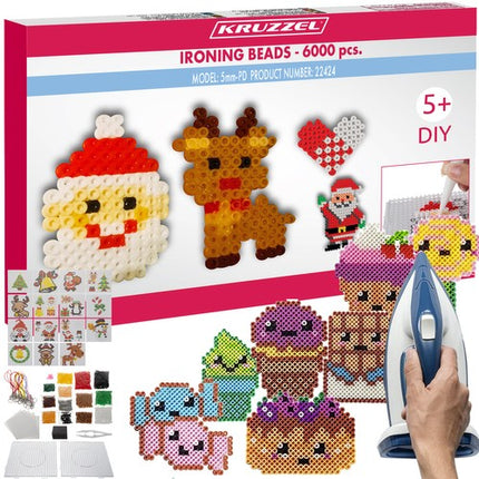 Ironing Beads Sæt med 6000 Perler og Tilbehør – Kreativ Leg for Børn