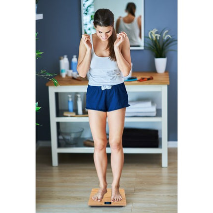 Bambus Badevægt op til 180 kg – Praktisk og Holdbar