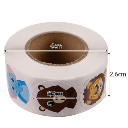 Motiverende Klistermærker til Børn – 500 Farverige Klistermærker på Rulle