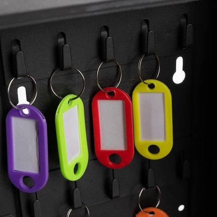 Praktisk Nøgleskab med 48 Krog og Farvekodede Identifikationer