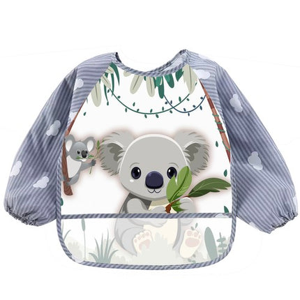 Praktisk Børneforklæde med Længere Ærmer og Lomme – Ideelt til Madlavning og Leg