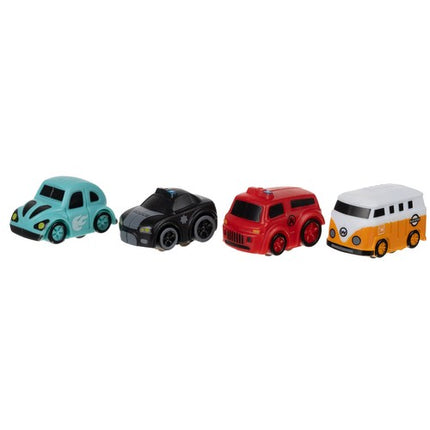 Bil Obstacle Track - Sjovt Legetøj med 4 Biler og Helikopter