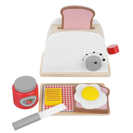 Træ Legetøjsbrødrister med Tilbehør til Børn – Sjov og Læring i Én