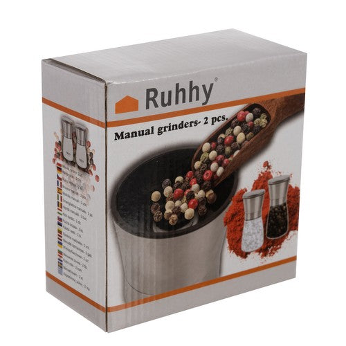 Manuel Salt- og Peberkværn Sæt - Friskmalede Kryddersmagsoplevelser