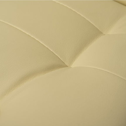 CREAM SWIVEL CHAIR MED UDLÆNGELIG FODSTØTTE OG LIGGENDE FUNKTION