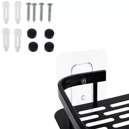 Aluminium Badehylde - 2 Stk. Med Ekstra Krog