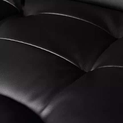 Sort Kontorstol med Udtrækkelig Fodstøtte og Læsefunktion – Komfort til Hjemmekontoret