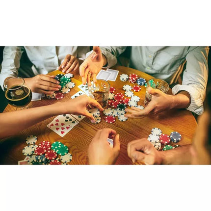 Poker Sæt med 300 Chips i Kuffert – Perfekt til Spilaftener