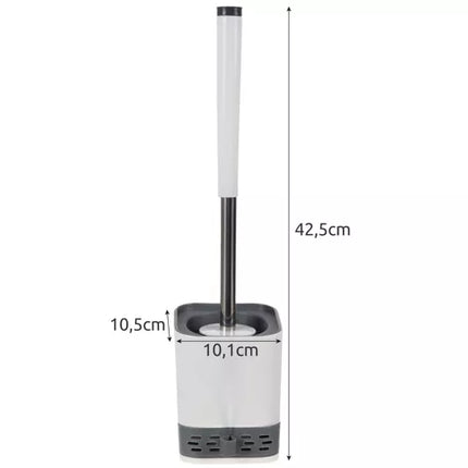 Silicone Toiletbørste med Stativ og Renseværktøj – Hygiejnisk og Elegant