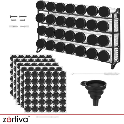 Krydderibeholder – 28 stk. + Zortiva-opbevaringssystem
