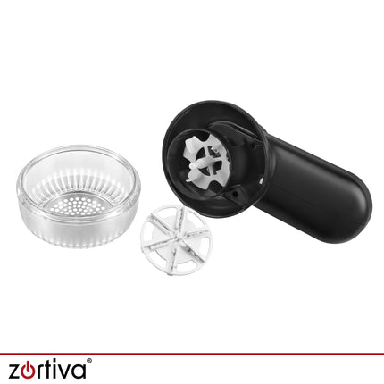Genopladelig fnugfjerner i sort med LED-display