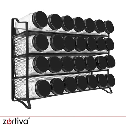 Krydderibeholder – 28 stk. + Zortiva-opbevaringssystem