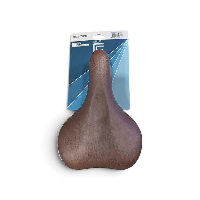 Selle Comfort Ride sadel brun med hvide kanter