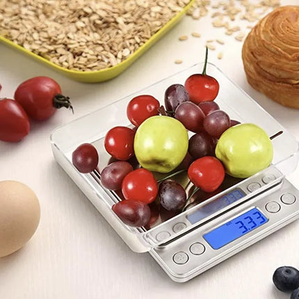 Præcisionsvægt 500 g med 0,01 g nøjagtighed og LCD