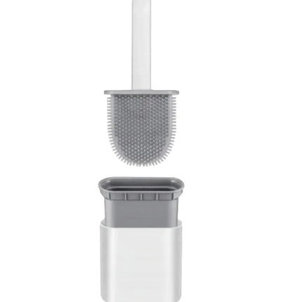 Toiletbørste i silikone med holder