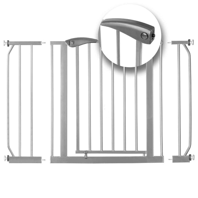 Sikkerhedsport til børn - Justerbar barriere uden værktøj (75-115 cm) i metal