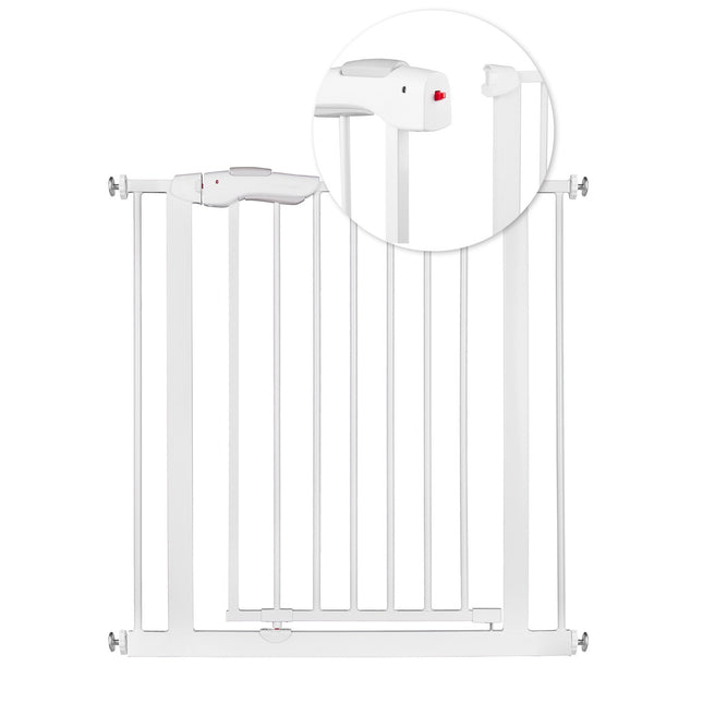 Sikkerhedsport til børn - Justerbar hvid barriere til døre og passager (75-85 cm)