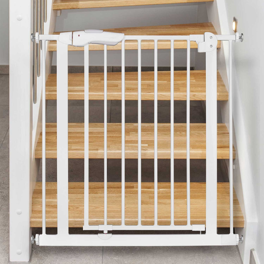 Sikkerhedsport til børn - Justerbar hvid barriere til døre og passager (75-85 cm)