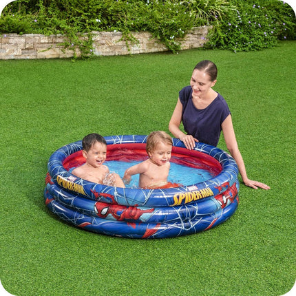 Oppustelig Spider-Man pool til børn - 122 x 30 cm, perfekt til sommerleg