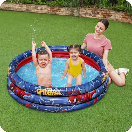 Oppustelig Spider-Man pool til børn - 122 x 30 cm, perfekt til sommerleg