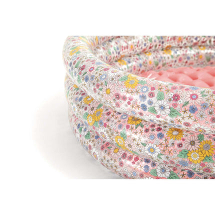 Oppustelig børnepool med blomsterdesign - 86 x 25 cm, perfekt til haven og terrassen